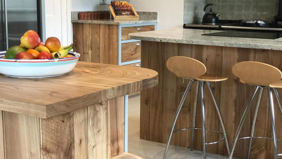 Bespoke Elm Kitchen & Engineered Flooring