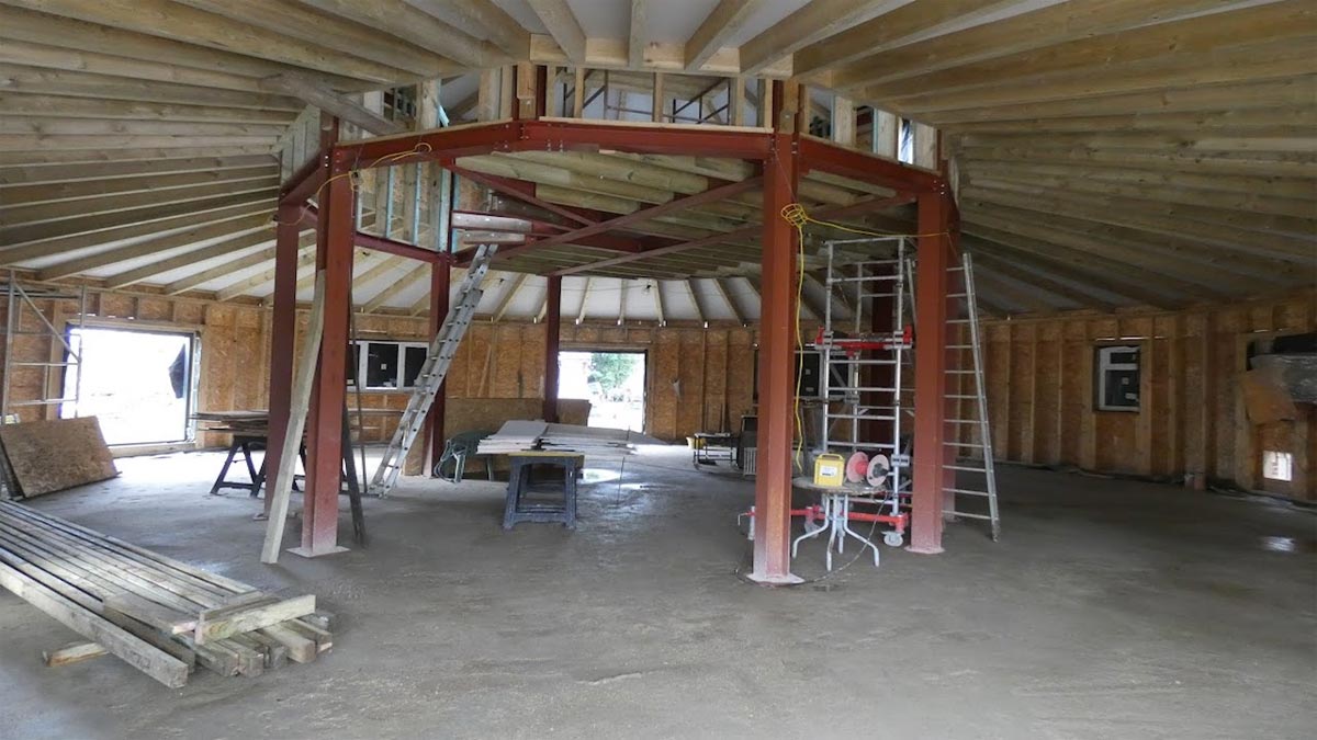 internal steels and roof rafters