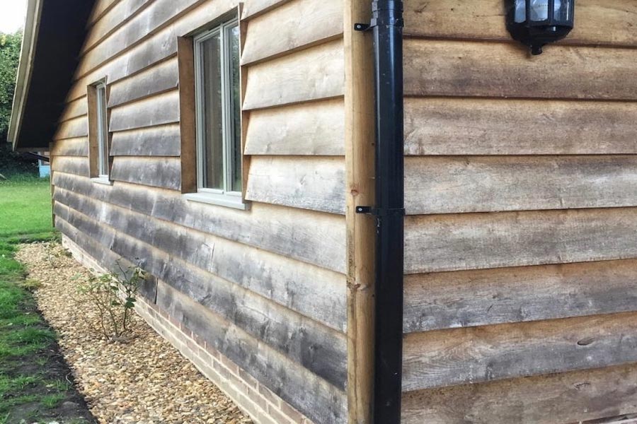 corner feather edged oak