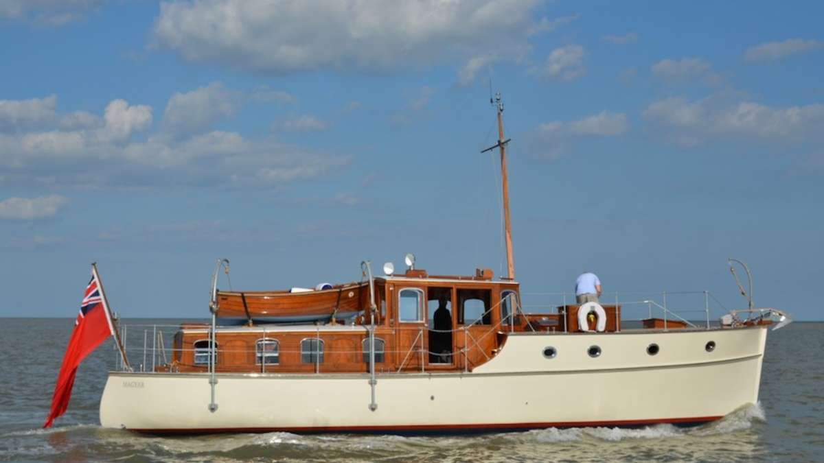 river cruiser on sea