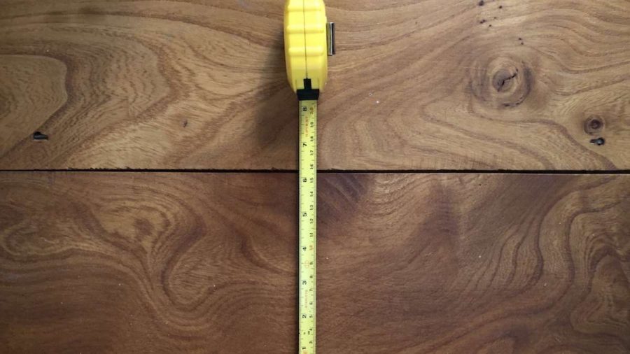 tape measure on wood flooring