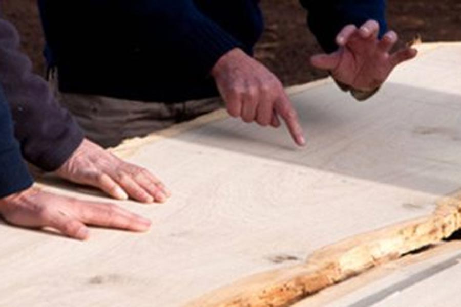 measuring solid timber boards