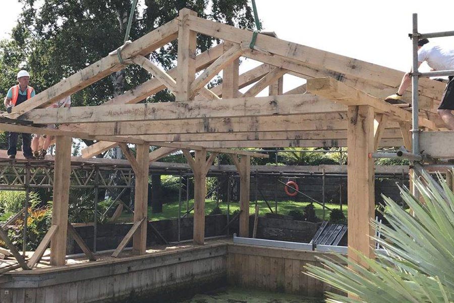 Air dried Oak beams Oak beams