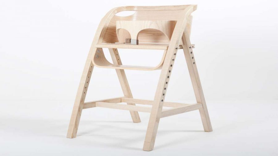 prince georges high chair made with pale white as timber