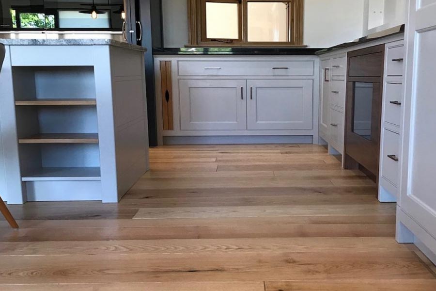 Solid ash flooring