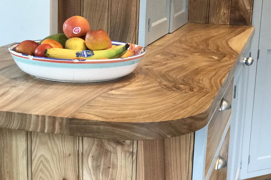 Solid elm kitchen worktop Solid Elm Worktop